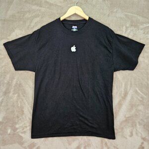 Apple Employee T-shirt Mac Logo 100% Preshrunk Cotton Men's Size L Short Sleeve